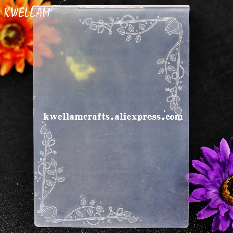 Пластиковая папка для тиснения в виде листьев KW7073103 12 5x17 7 см|album for scrapbooking|tools