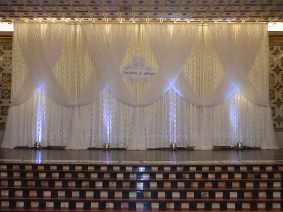 Pure White wedding backdrops with lace drapes wedding decoration party props 3M x 6M
Pure White wedding backdrops with lace drapes wedding decoration party props 3M x 6M
