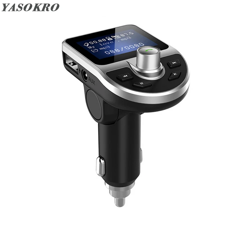 Модулятор FM трансмиттера YASOKRO с Bluetooth автомобильный комплект громкой связи
