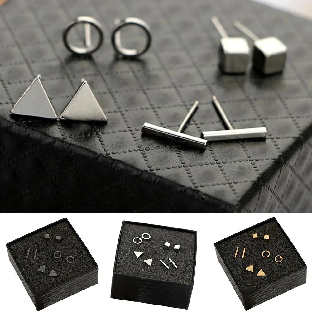 4Pairs Simple Square Round Triangle Bar Ear Studs Set Women Geometry Earrings New
4Pairs Simple Square Round Triangle Bar Ear Studs Set Women Geometry Earrings New