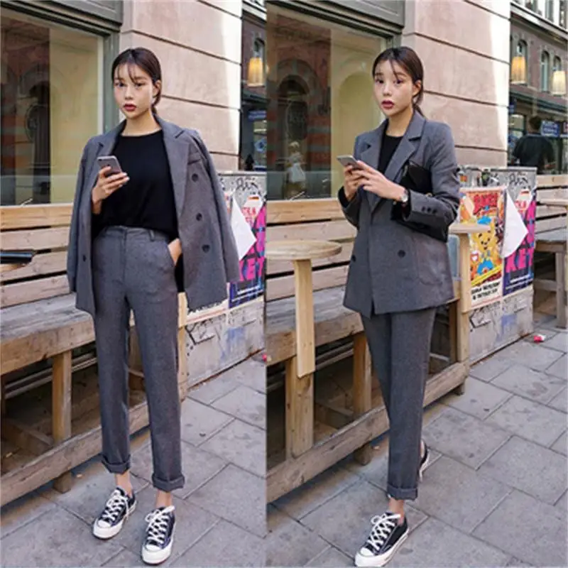 Ms. autumn 2019 spring new fashion casual small suit jacket female temperament trousers two-piece OL professional suit Slim Wild
Ms. autumn 2019 spring new fashion casual small suit jacket female temperament trousers two-piece OL professional suit Slim Wild
