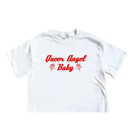 Queer Angel Baby in White or Pink T-Shirt Unisex Sizes funny slogan rose graphic grunge art tees funny tops pretty cotton shirt
Queer Angel Baby in White or Pink T-Shirt Unisex Sizes funny slogan rose graphic grunge art tees funny tops pretty cotton shirt