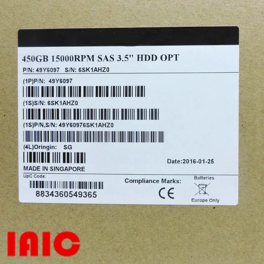 100%New In box 3 year warranty 49Y6099 49Y6097 450G 15K SAS 3.5inch M4 Need more angles photos, please contact me
100%New In box 3 year warranty 49Y6099 49Y6097 450G 15K SAS 3.5inch M4 Need more angles photos, please contact me