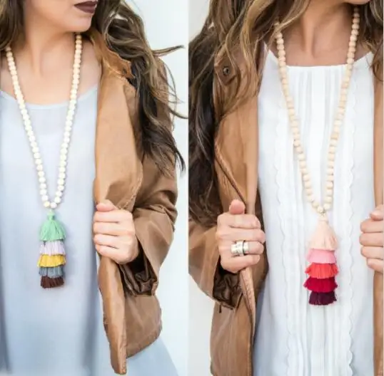 ZWPON Fashion Bohemia Style Cotton Tassel Fringe Pendant Necklace Natural Wood Beads Necklace for Woman Jewelry Wholesale
ZWPON Fashion Bohemia Style Cotton Tassel Fringe Pendant Necklace Natural Wood Beads Necklace for Woman Jewelry Wholesale