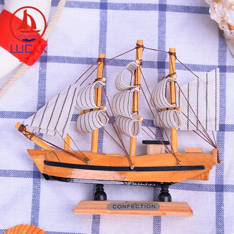 LUCKK 14CM Wooden Model Ship Mediterranean Home Interior Offica Decoration Loft Wood Crafts Creative Nautical Ornaments Figurine
LUCKK 14CM Wooden Model Ship Mediterranean Home Interior Offica Decoration Loft Wood Crafts Creative Nautical Ornaments Figurine