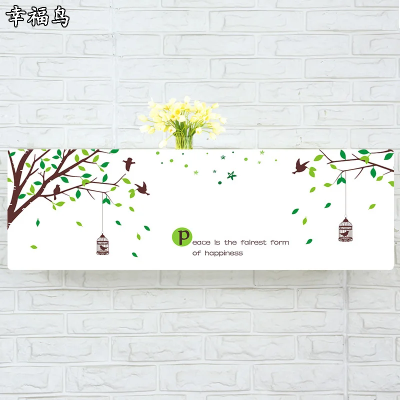 

Indoor Air Conditioner Cover Wall Mounted Decorative Hood Embroidery 74 79 81 83 86 89 95 105 x 30 x 20cm Tree Birdcage White