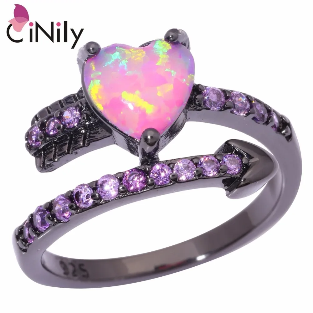 CiNily Created Pink Fire Opal Purple Zircon Black Gold Color Wholesale HOT HEART for Women Jewelry Gift Ring Size 6 7 8 9 OJ9164
CiNily Created Pink Fire Opal Purple Zircon Black Gold Color Wholesale HOT HEART for Women Jewelry Gift Ring Size 6 7 8 9 OJ9164