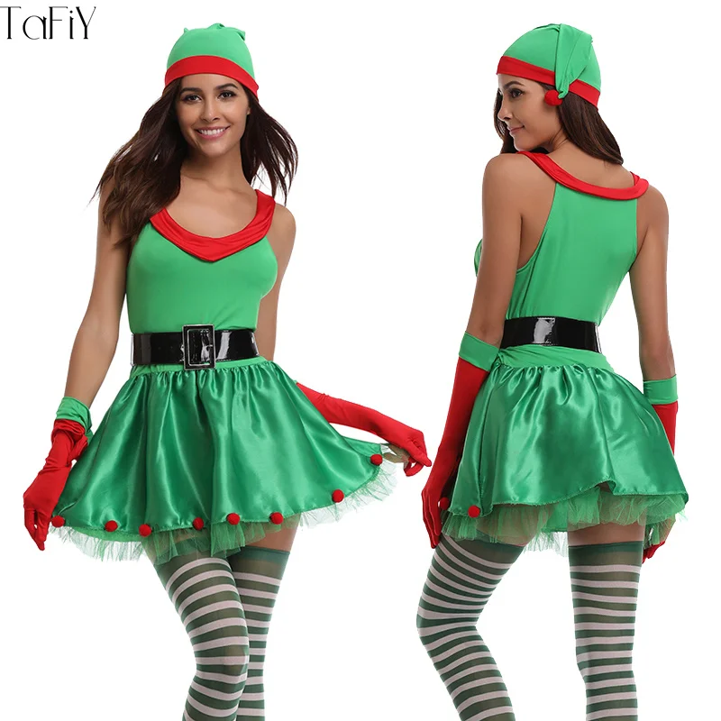 TaFiY Top Quality 4Pcs Women Green Christmas Costumes Sexy Christmas Dress Santa Claus Costumes for Adults Uniform One Size
TaFiY Top Quality 4Pcs Women Green Christmas Costumes Sexy Christmas Dress Santa Claus Costumes for Adults Uniform One Size
