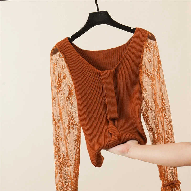 2018 New Designer Women Knitted Sweater Spring Autumn Brand Ladies Pullovers Hollolw Out Sweaters Femme Slim Halter Tops Lace
2018 New Designer Women Knitted Sweater Spring Autumn Brand Ladies Pullovers Hollolw Out Sweaters Femme Slim Halter Tops Lace