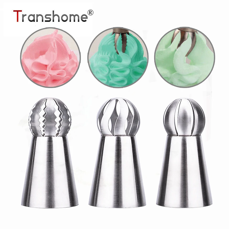 Transhome Icing Piping Tips Nozzles 3Pcs/set Russian Piping tips Stainless Steel Cake Decorating Tools Pastry Nozzles For Cream
Transhome Icing Piping Tips Nozzles 3Pcs/set Russian Piping tips Stainless Steel Cake Decorating Tools Pastry Nozzles For Cream