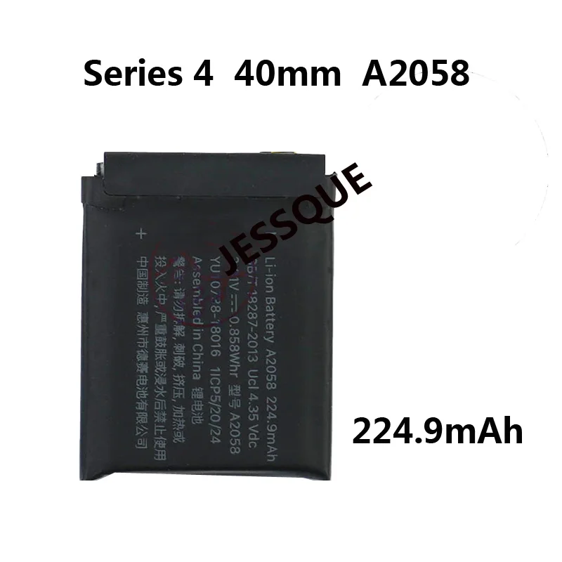 Original Replacement A2058 224.9mAh 40mm Battery for Apple watch Series 4 Gen Serie G S4 Serie GPS Batterie Accumulator AKKU
Original Replacement A2058 224.9mAh 40mm Battery for Apple watch Series 4 Gen Serie G S4 Serie GPS Batterie Accumulator AKKU