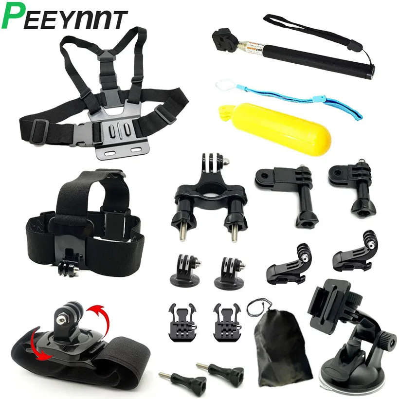 Peeynnt аксессуары для Gopro heor 7 Go pro 6 5 Session 3 + 4 селфи монопод крепление Xiaomi Yi K SJCAM SJ4000 eken