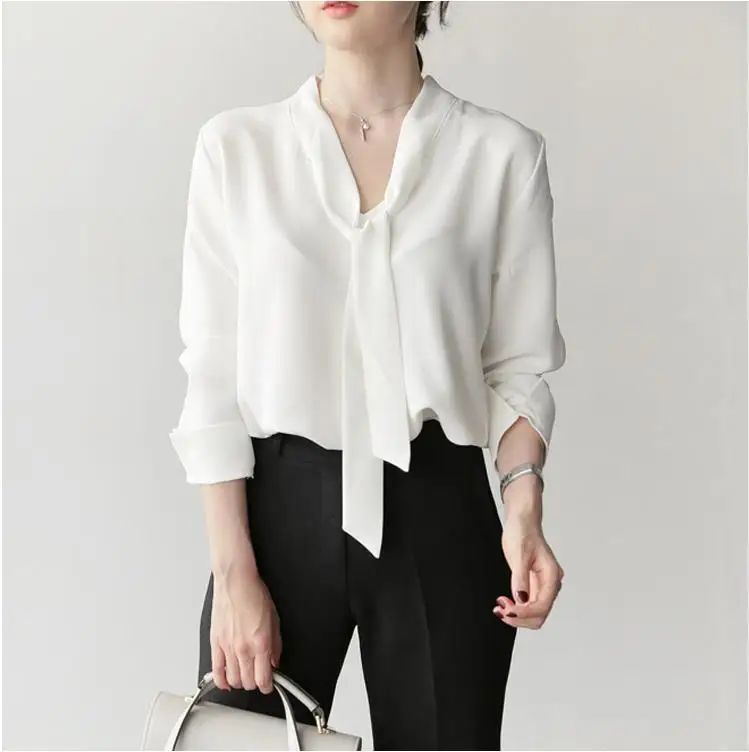 2019 spring new long-sleeved bow streamer shirt tide Korean shirt chiffon shirt women's shirt
2019 spring new long-sleeved bow streamer shirt tide Korean shirt chiffon shirt women's shirt