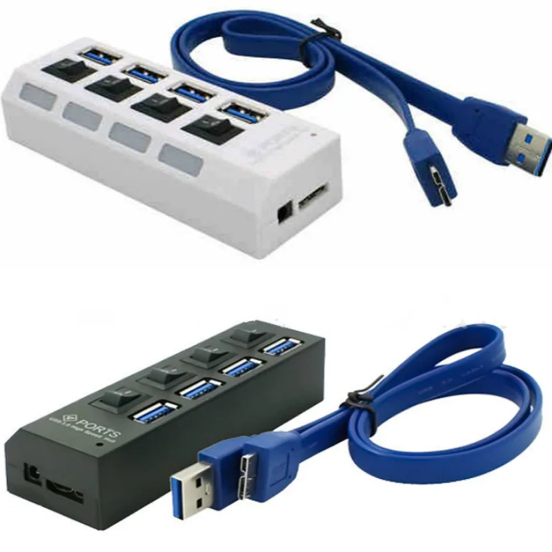 NEW USB 3.0 Hub 4 Ports 5Gbps High Speed Hub-usb Portable USB Hub With On/Off Switch USB Splitter Adapter Cable Black White
NEW USB 3.0 Hub 4 Ports 5Gbps High Speed Hub-usb Portable USB Hub With On/Off Switch USB Splitter Adapter Cable Black White