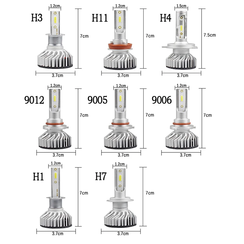 2PCS H1 H3 H11 H4 Canbus H7 LED Bulbs 6000K 10000LM Car Headlight Kit 72W H8 H9 9005 9006 Auto Headlamp Fog Lights
2PCS H1 H3 H11 H4 Canbus H7 LED Bulbs 6000K 10000LM Car Headlight Kit 72W H8 H9 9005 9006 Auto Headlamp Fog Lights