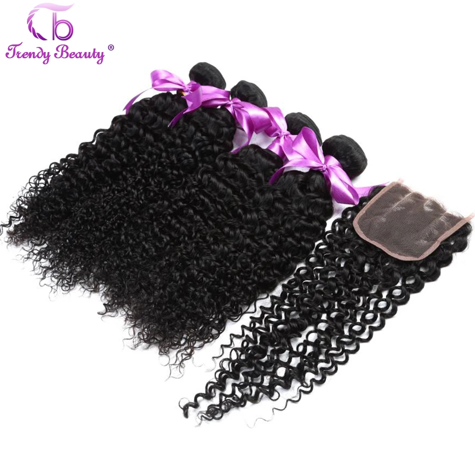 Brazilian Kinky Curly human hair extensions 4 bundles with lace closure non-remy hair color #1b free ship Trendy Beauty 5pcs/lot
Brazilian Kinky Curly human hair extensions 4 bundles with lace closure non-remy hair color #1b free ship Trendy Beauty 5pcs/lot