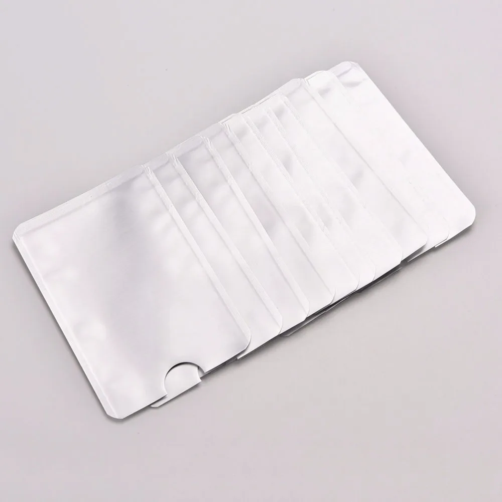 10 шт. алюминиевая фольга противокражный держатель для кредитных карт чехол ID