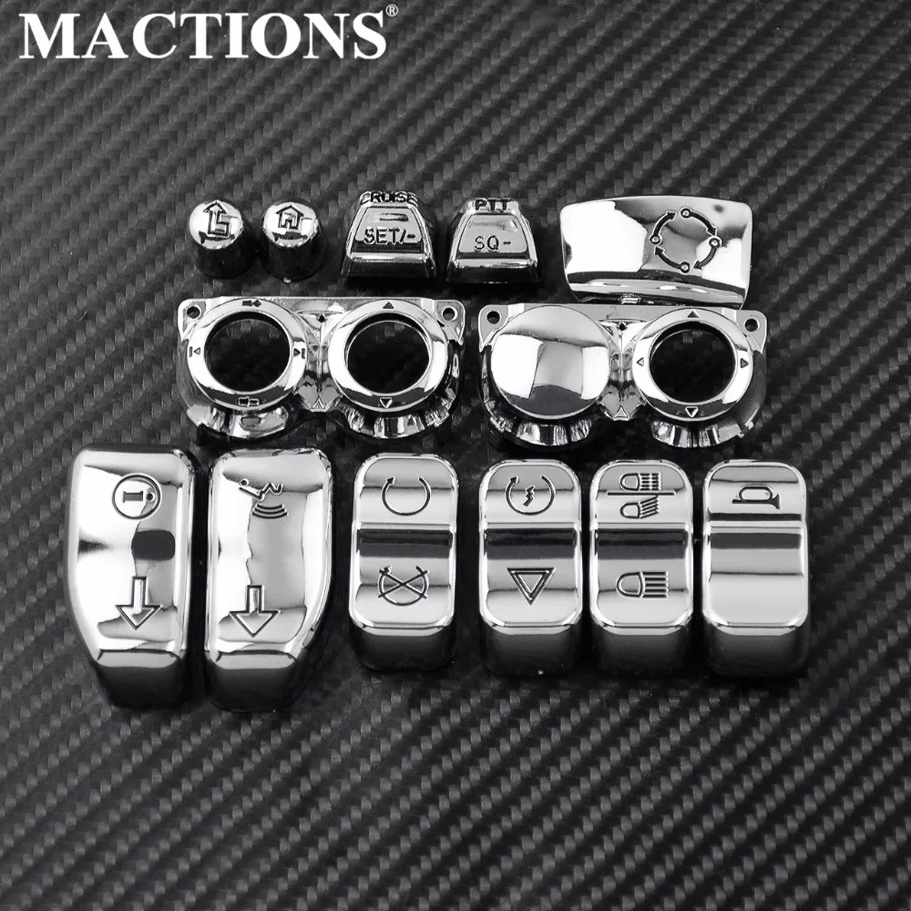 13Pcs Motorcycle Hand Control Switch Cover Housing Button Caps For Harley Touring Road King Street Glide Electra Glide 2014-2020
13Pcs Motorcycle Hand Control Switch Cover Housing Button Caps For Harley Touring Road King Street Glide Electra Glide 2014-2020