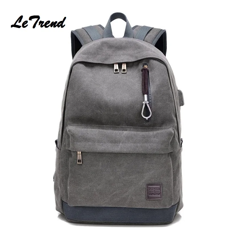 LeTrend Canvas Multifunction USB Charging Men 15Inch Laptop Backpacks For Teenager Male Mochila Leisure Travel Fashion
LeTrend Canvas Multifunction USB Charging Men 15Inch Laptop Backpacks For Teenager Male Mochila Leisure Travel Fashion