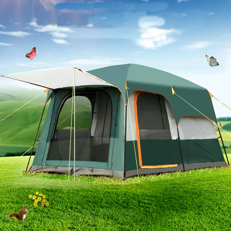 Ultralarge Double Layer Waterproof 6-12 Person Use Barraca De Acampamento Carpas De Camping Tente Camping Tent
Ultralarge Double Layer Waterproof 6-12 Person Use Barraca De Acampamento Carpas De Camping Tente Camping Tent