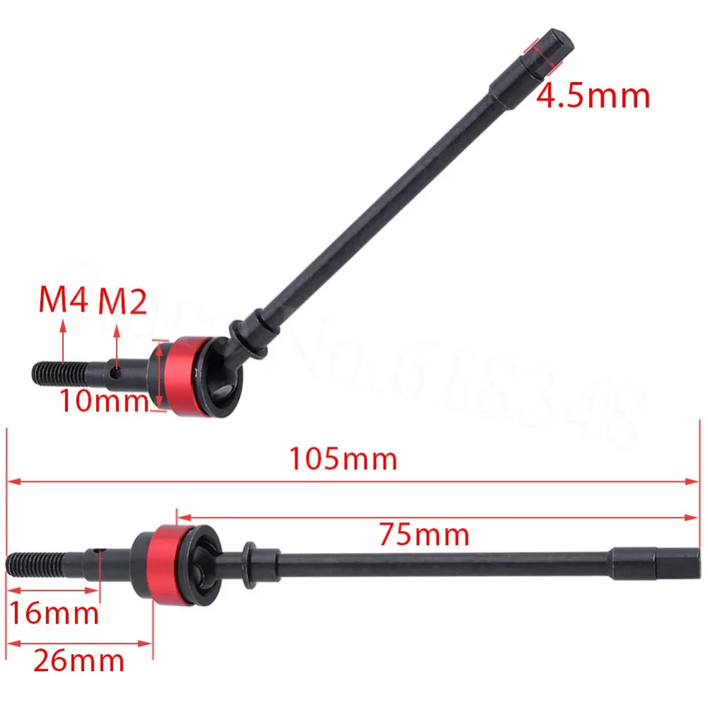 2PCS Hard Steel Front Axle CVD Drive Shaft for 1/10 Axial SCX10 Upgrade Option Parts Hop-Up
2PCS Hard Steel Front Axle CVD Drive Shaft for 1/10 Axial SCX10 Upgrade Option Parts Hop-Up