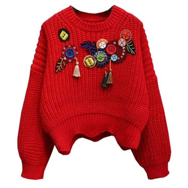 Women sweater Hedging Appliques sweater women loose new autumn and winter wild was thick heavy knit shirt female Women sweater
Women sweater Hedging Appliques sweater women loose new autumn and winter wild was thick heavy knit shirt female Women sweater