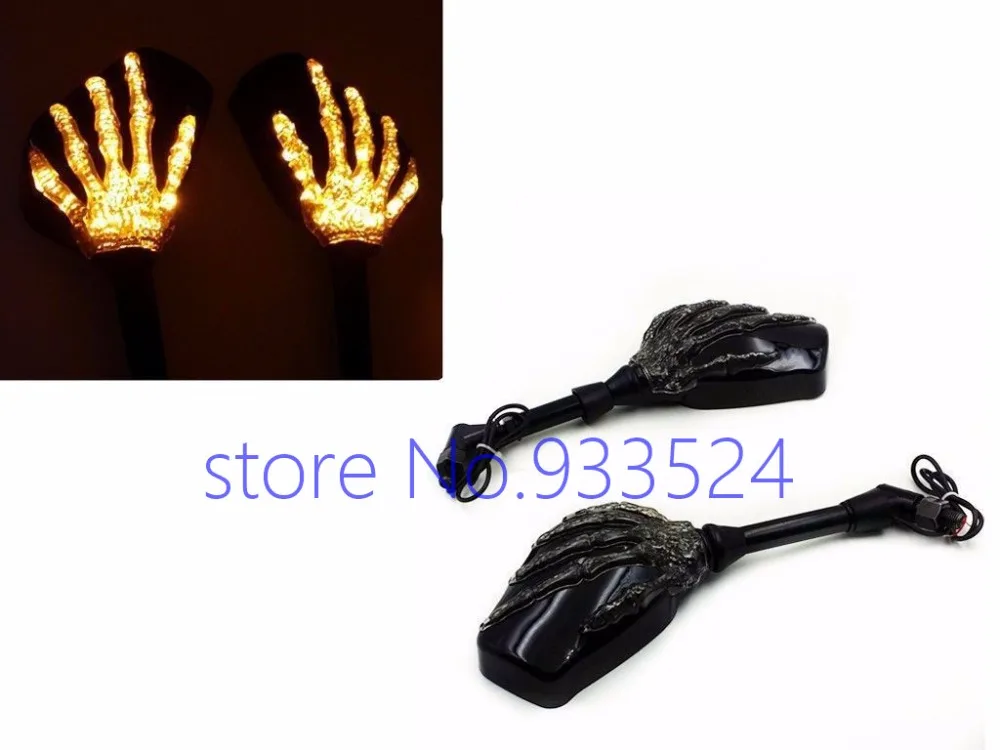 Skull Integrated LED Turn Signal Mirror For Honda Shadow VT VTX CBX CB CBF Rebel 250 Naked
Skull Integrated LED Turn Signal Mirror For Honda Shadow VT VTX CBX CB CBF Rebel 250 Naked