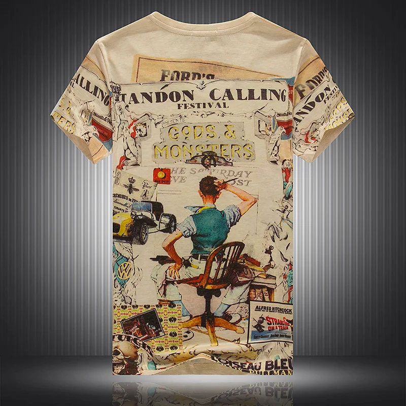 N226 European style 3D digital printing fashion short sleeve t shirt Summer 2018 high-quality cotton boutique t shirt men M-XXXL
N226 European style 3D digital printing fashion short sleeve t shirt Summer 2018 high-quality cotton boutique t shirt men M-XXXL