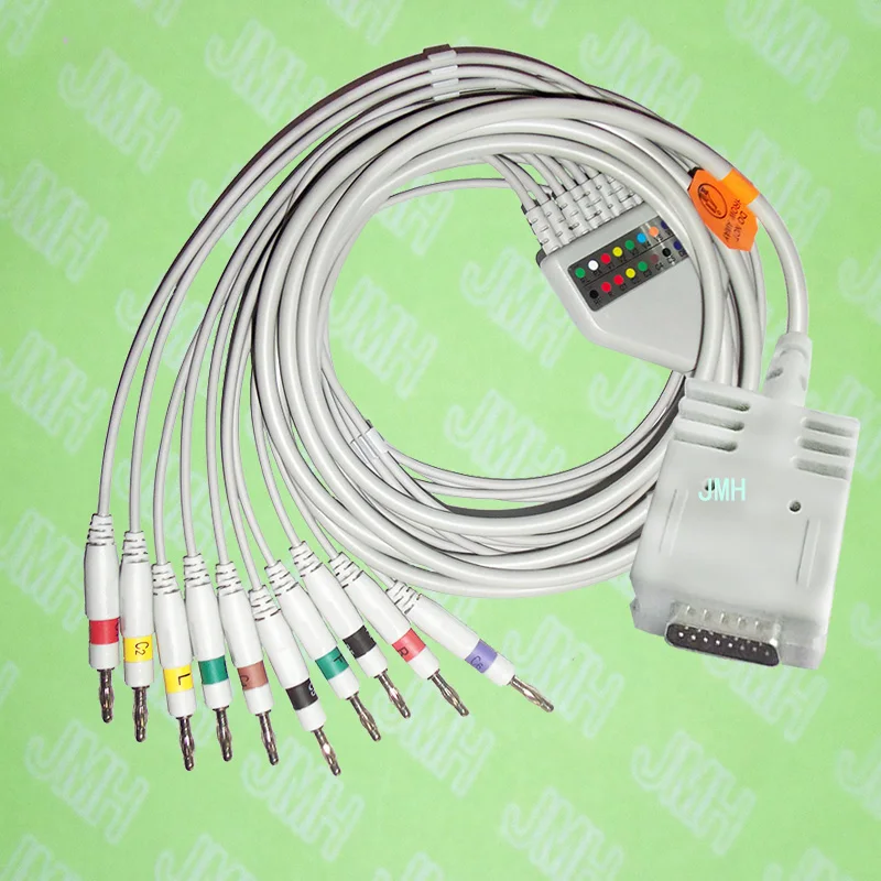 Совместим с burcock EKG 10 lead, цельный кабель и свинцовые провода, 15PIN, 4,0 Banana,IEC или AHA.
Совместим с burcock EKG 10 lead, цельный кабель и свинцовые провода, 15PIN, 4,0 Banana,IEC или AHA.