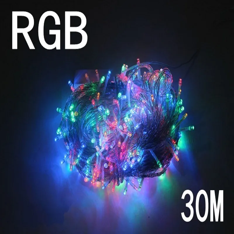 Rgb цвет 30 м 240 светодиодные гирлянды для рождественской елки Праздник Свадьба