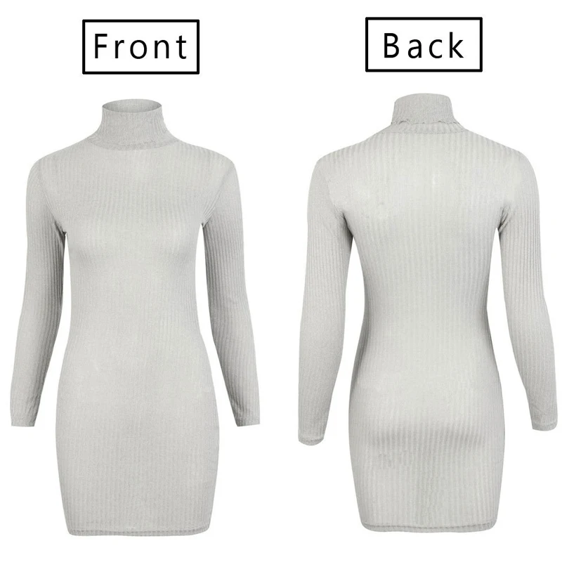 Sexy Turtleneck Slim Long Sleeve Dress Fashion New Style Casual Straight Solid Women Dress Full Bodycon Autumn Dress
Sexy Turtleneck Slim Long Sleeve Dress Fashion New Style Casual Straight Solid Women Dress Full Bodycon Autumn Dress
