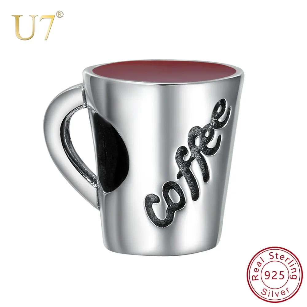 U7 Authentic 925 Sterling Silver Coffee Cup Beads Fits Original Charms Bracelet Bangles 4.7MM Hole DIY Jewelry Making Gift SC276
U7 Authentic 925 Sterling Silver Coffee Cup Beads Fits Original Charms Bracelet Bangles 4.7MM Hole DIY Jewelry Making Gift SC276