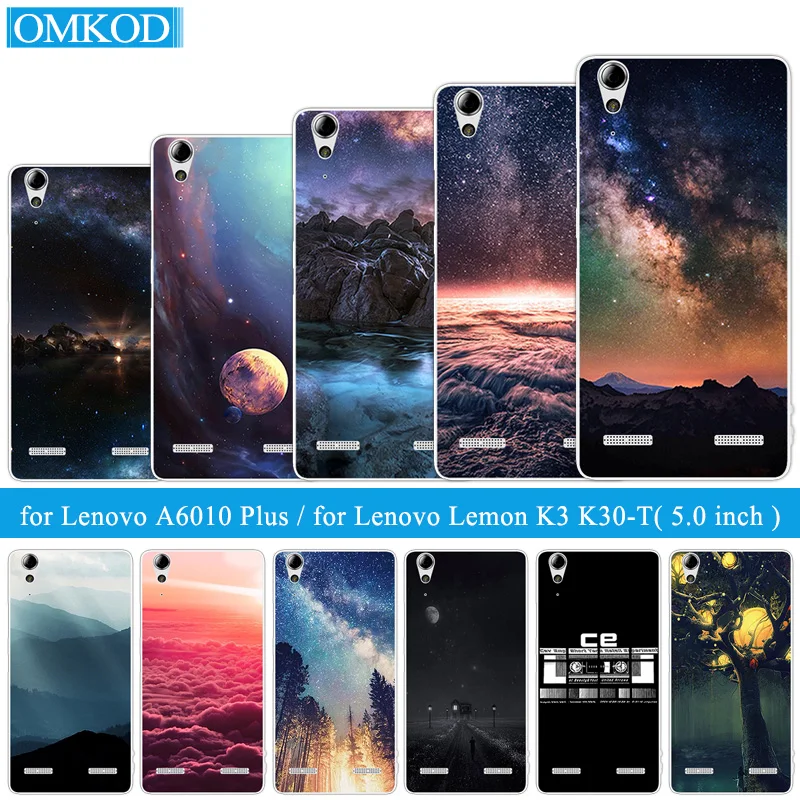 Мягкие чехлы для телефона из ТПУ с изображением звездного неба Lenovo A6010 Plus и A6000 DIY
