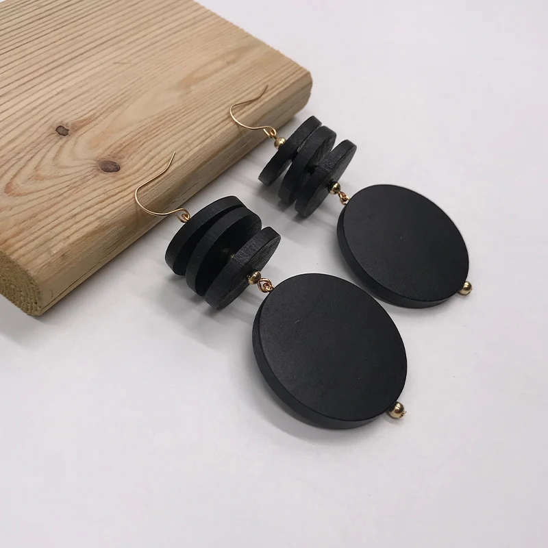 Suekees Boho Fashion Jewelry Earthy Round Black Wooden Beads Dangle Earrings Vintage Long Earrings For Women Accessories
Suekees Boho Fashion Jewelry Earthy Round Black Wooden Beads Dangle Earrings Vintage Long Earrings For Women Accessories