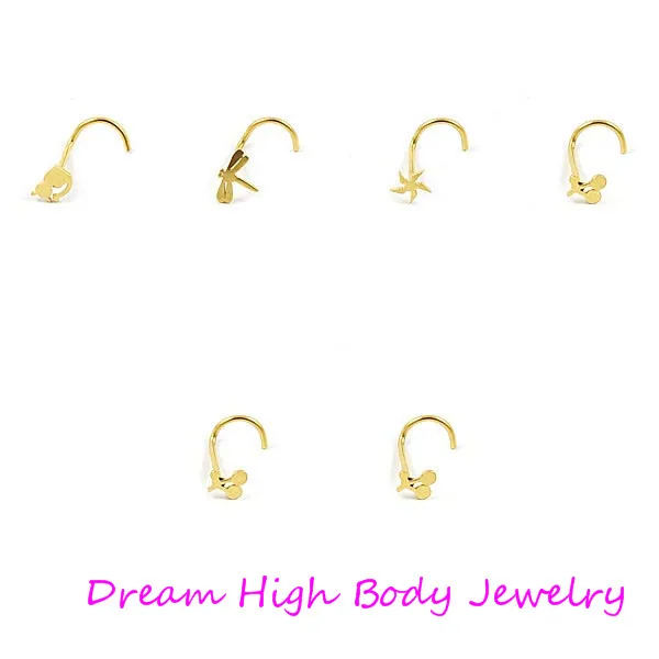 Gold Cute Screw Nose Ring Gold Piercing Stud Jewelry Women Cut Off 316L Stainless Steel Titanium ANODIZED For Girl Women Mixed
Gold Cute Screw Nose Ring Gold Piercing Stud Jewelry Women Cut Off 316L Stainless Steel Titanium ANODIZED For Girl Women Mixed