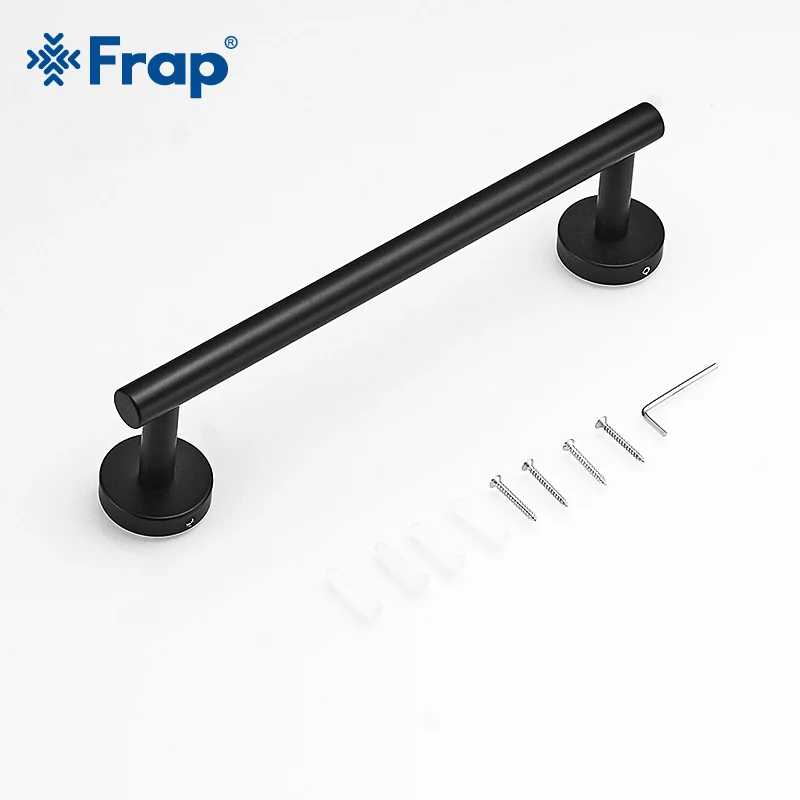 Frap Matte Black Bathroom Hardware Set Black Robe Hook Single Towel Bar Robe Hook Paper Holder Bathroom Accessories Y38124-2
Frap Matte Black Bathroom Hardware Set Black Robe Hook Single Towel Bar Robe Hook Paper Holder Bathroom Accessories Y38124-2