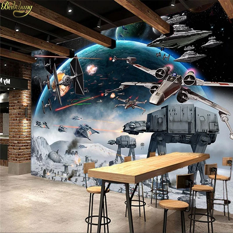 beibehang Custom Photo Wall Paper 3D Stereo Cartoon Shock Star Wars Mural Kid's Room Cafe KTV Backdrop Wallpaper For Walls
beibehang Custom Photo Wall Paper 3D Stereo Cartoon Shock Star Wars Mural Kid's Room Cafe KTV Backdrop Wallpaper For Walls