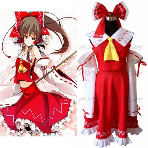 Free Shipping Touhou Project Reimu Hakurei Cosplay Costume Custom Made for Halloween and Christmas
Free Shipping Touhou Project Reimu Hakurei Cosplay Costume Custom Made for Halloween and Christmas