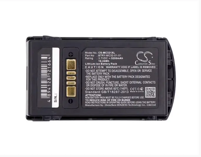 Аккумулятор Cameron Sino 5200 мАч для MOTOROLA MC3200 MC32N0 BTRY-MC32-01-01 штрих-кода, аккумулятор сканера
Аккумулятор Cameron Sino 5200 мАч для MOTOROLA MC3200 MC32N0 BTRY-MC32-01-01 штрих-кода, аккумулятор сканера