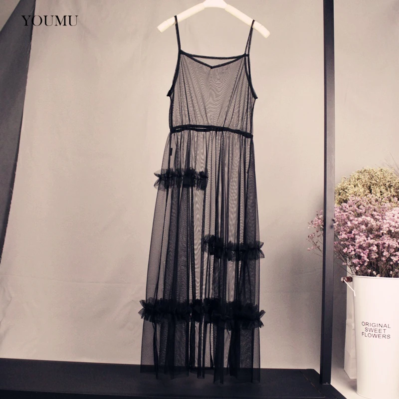 Lady Sheer Dress Ruffle Mesh V Neck High Waist Elegant See Through Mesh A-Line Sheer Sleeveless Spaghetti Strap 912-A417
Lady Sheer Dress Ruffle Mesh V Neck High Waist Elegant See Through Mesh A-Line Sheer Sleeveless Spaghetti Strap 912-A417