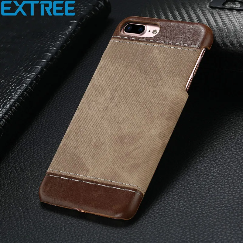 EXTREE Retro Style Cloth Skin Leather + PC Phone Cases for iphone 5 5s SE 6 6s 7 8 X Plus Back Cover Case Coque For iphone7 |