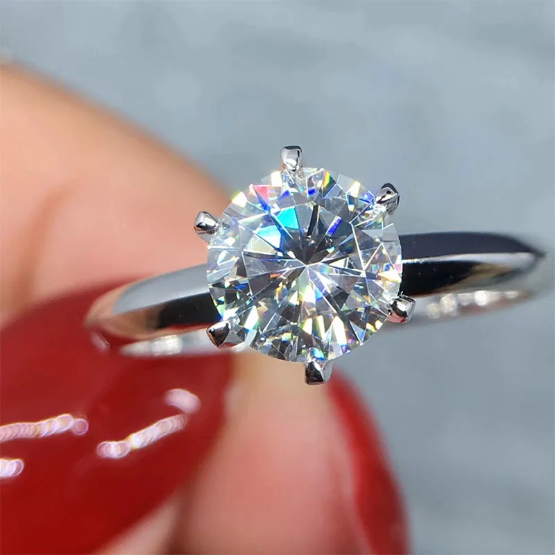 Solid Real 18K Au750 White Gold Moissanite Diamond Ring D color VVS 1.0Carat ct 6.5mm Round Excellent Cut Grade for Women
Solid Real 18K Au750 White Gold Moissanite Diamond Ring D color VVS 1.0Carat ct 6.5mm Round Excellent Cut Grade for Women
