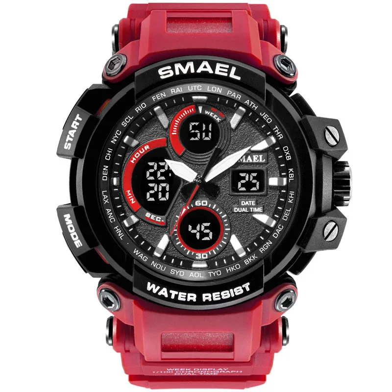 New SMAEL Watch Men Style Wateproof Shock Sport Mens Watches Top Brand Luxury LED Digital-watch Military Wristwatch HotAA4
New SMAEL Watch Men Style Wateproof Shock Sport Mens Watches Top Brand Luxury LED Digital-watch Military Wristwatch HotAA4