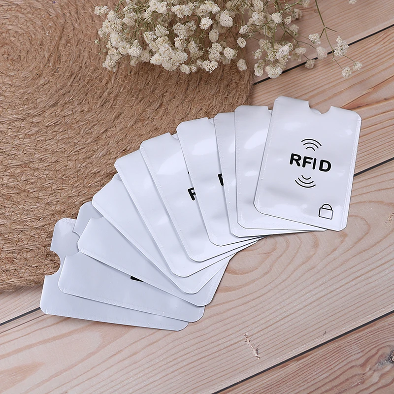 10 шт. Алюминиевый анти rfid-кошелек блокирующий считыватель блокировка держатель