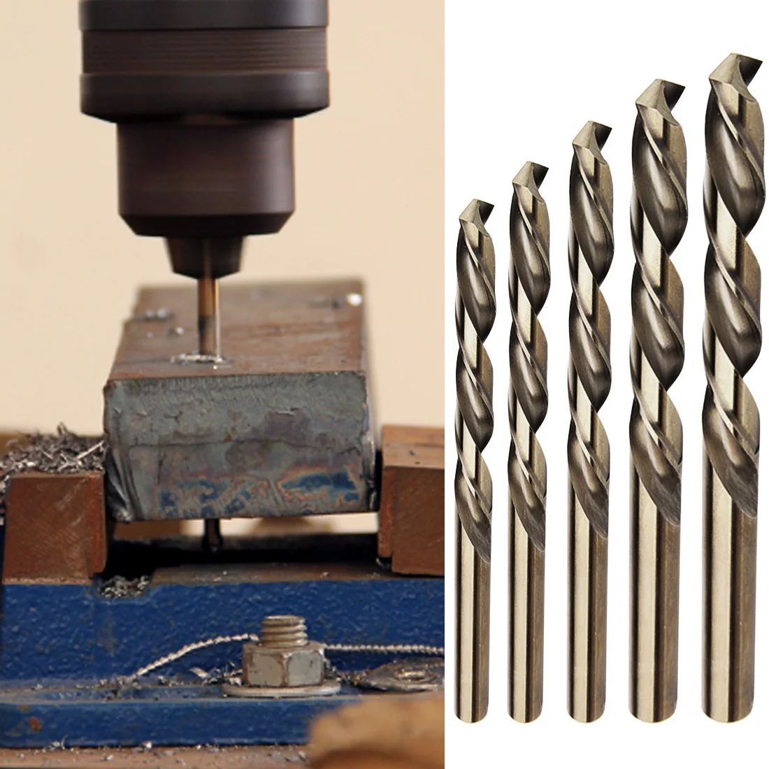 Cobalt Drill Bits 15pcs/set For Metal Wood Working M35 HSS High Speed Steel Straight Shank 1.5-10mm Twist Drill Bit Power Tools
Cobalt Drill Bits 15pcs/set For Metal Wood Working M35 HSS High Speed Steel Straight Shank 1.5-10mm Twist Drill Bit Power Tools