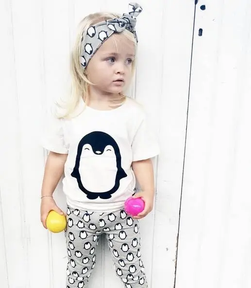 Penguin 3pcs/set Newborn Baby Girl Clothes Sets Infant Baby Boy Clothing Cotton T-shirt+pants+Headband Kids Outfits
Penguin 3pcs/set Newborn Baby Girl Clothes Sets Infant Baby Boy Clothing Cotton T-shirt+pants+Headband Kids Outfits