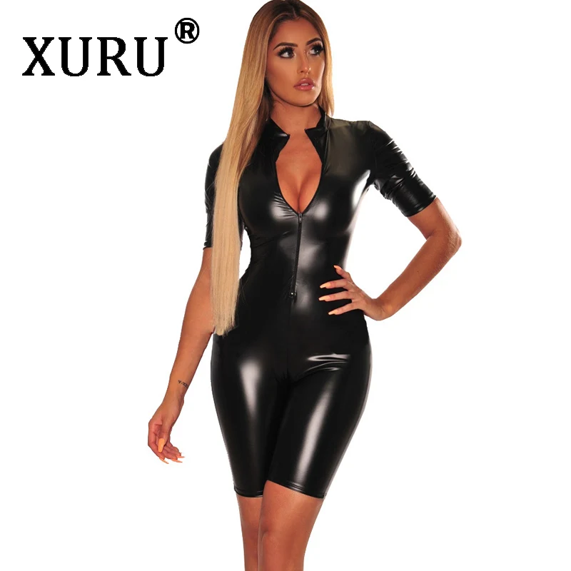 XURU new women's PU body tights four-sided elastic pants high elastic jumpsuit black tight jumpsuit
XURU new women's PU body tights four-sided elastic pants high elastic jumpsuit black tight jumpsuit