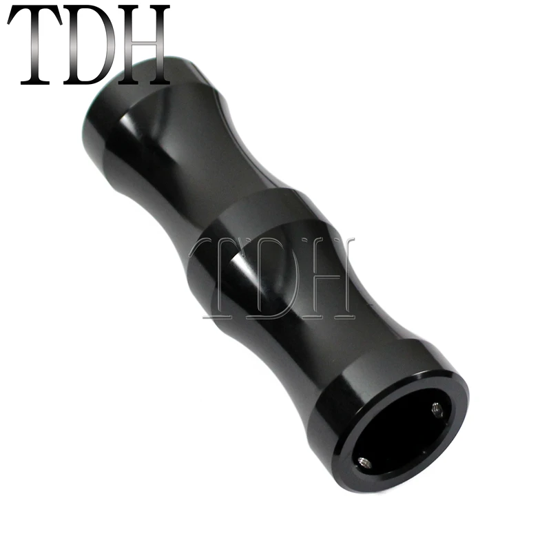 Black 1" Grips Handlebar Aluminum Hand Grips Universal Motorcycle For Chopper Bobber Custom Handlebar Grips