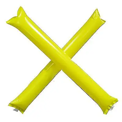 

1 Pair Yellow Colour Cheering Sticks Bang Thunder Noise Makers Clappers Cheerleading Football Sports Party Novelty