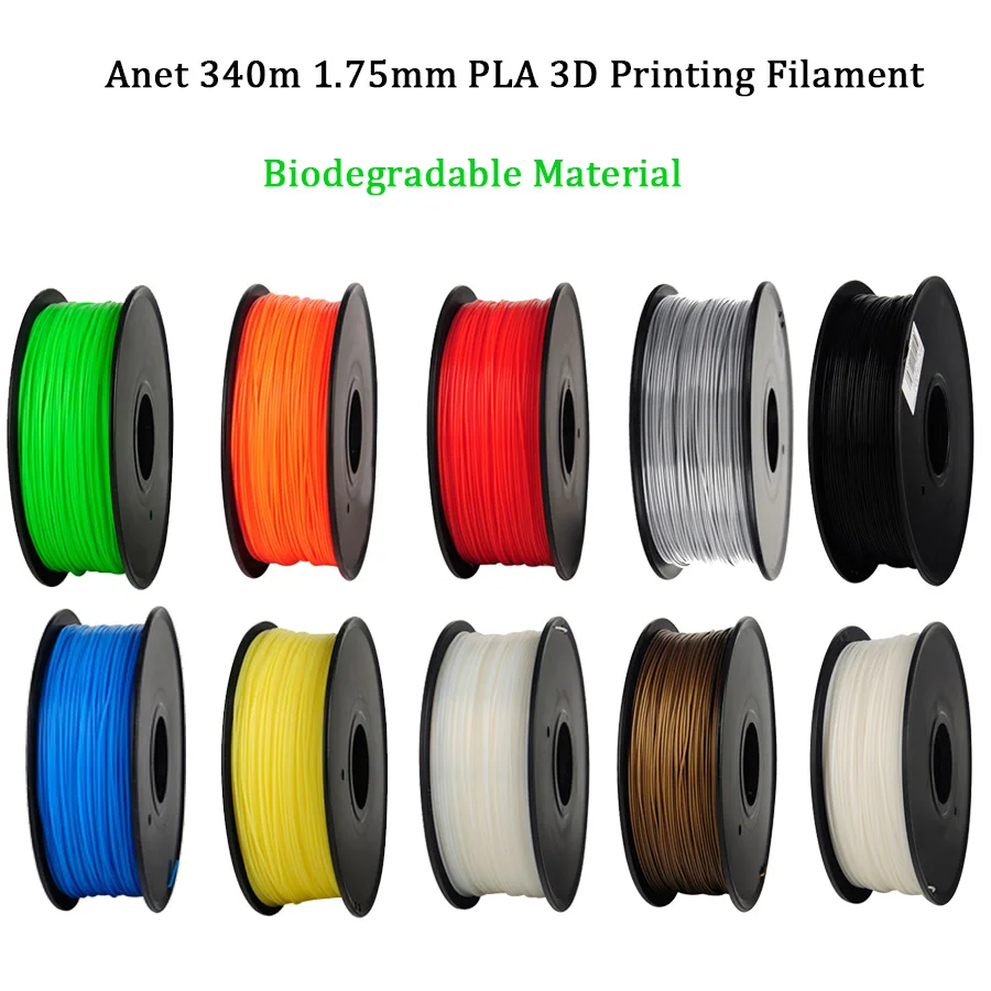 Фото Anet длина 340 м диаметр 1 75 мм PLA 3D печать нити для DIY с принтером кг биоразлагаемый